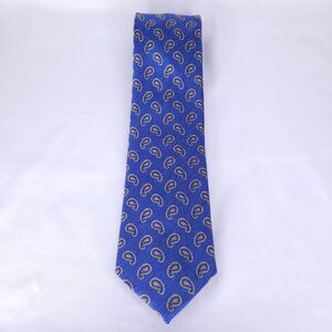 Zanetti Silk Tie Blue Paisely AOP Italian Silk Collection